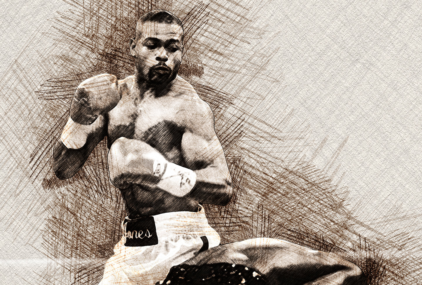 Roy Jones Jr Pencil Print