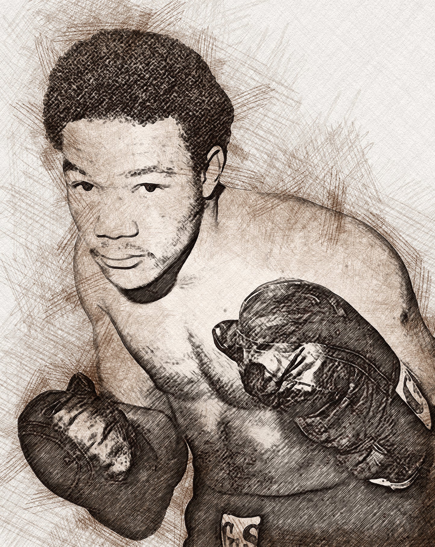 George Foreman Pencil Print 2