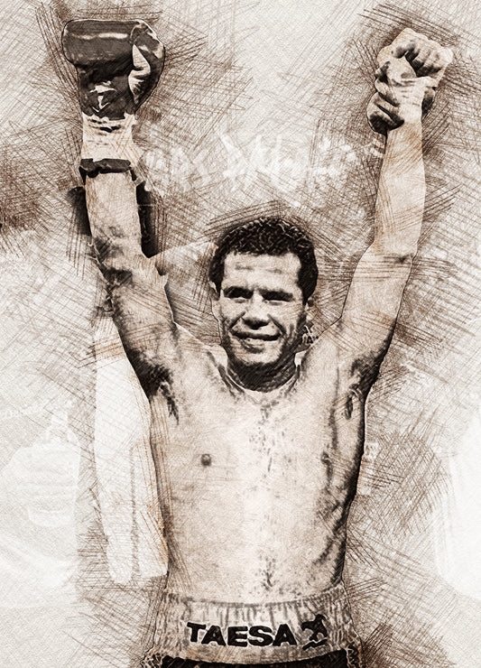 Julio Cesar Chavez Pencil Print