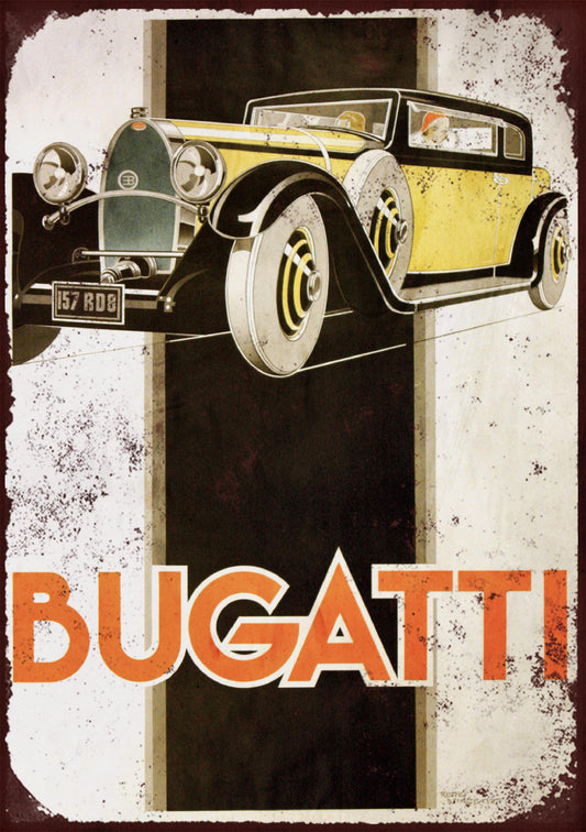 Retro Bugatti Sign