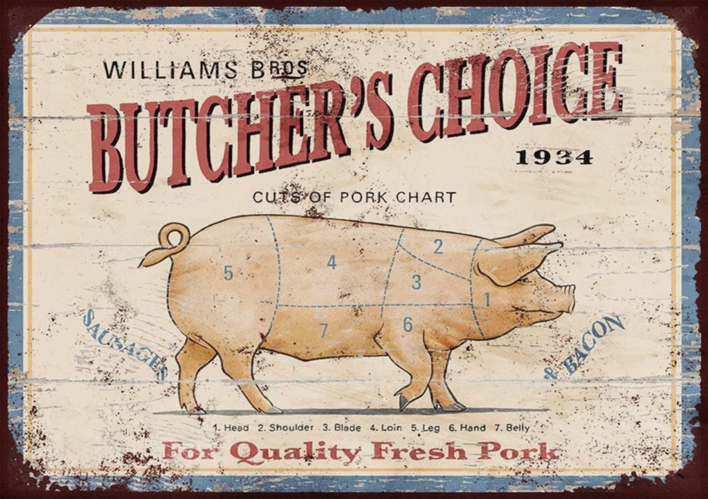 Retro Butchers Choice Sign