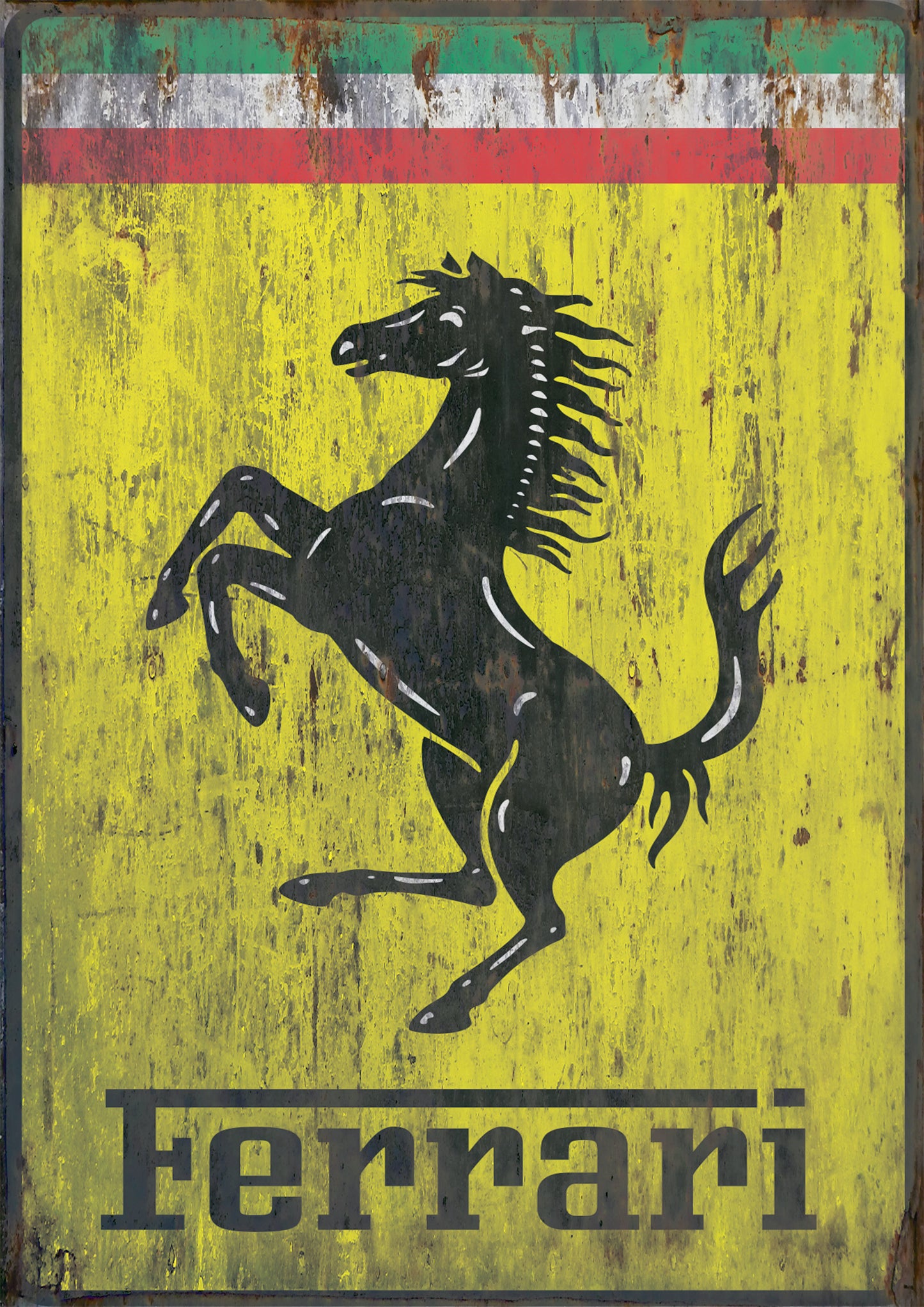 Retro Ferrari Badge Sign