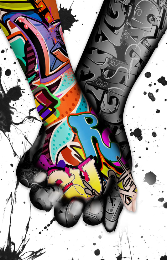 Graffiti Holding hands Print