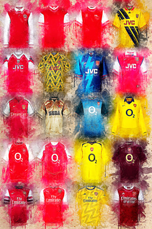 Arsenal Shirts ink drip print