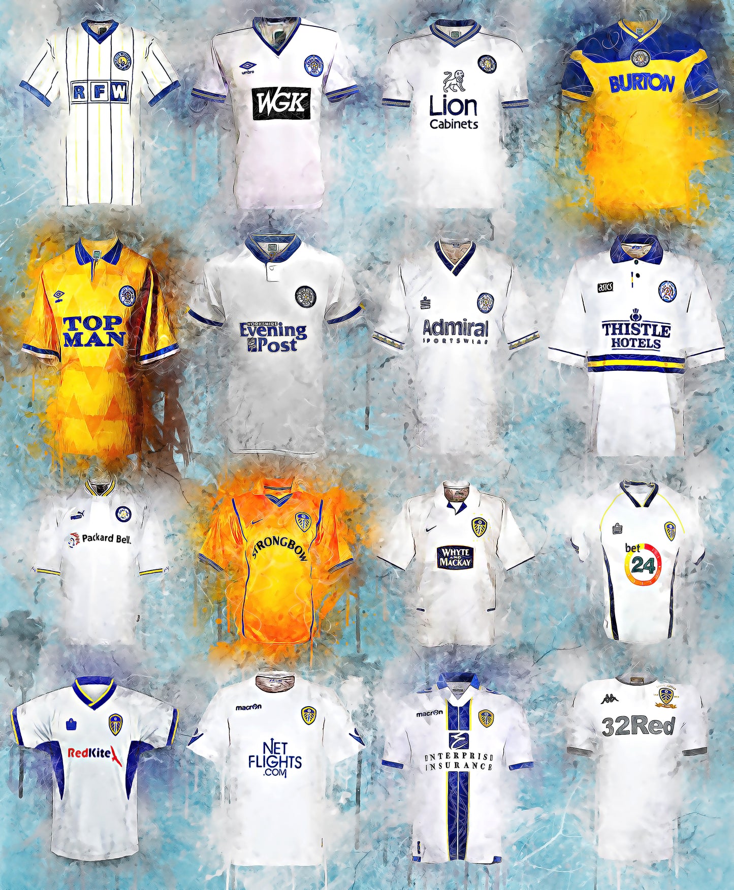 Leeds shirts ink drip print