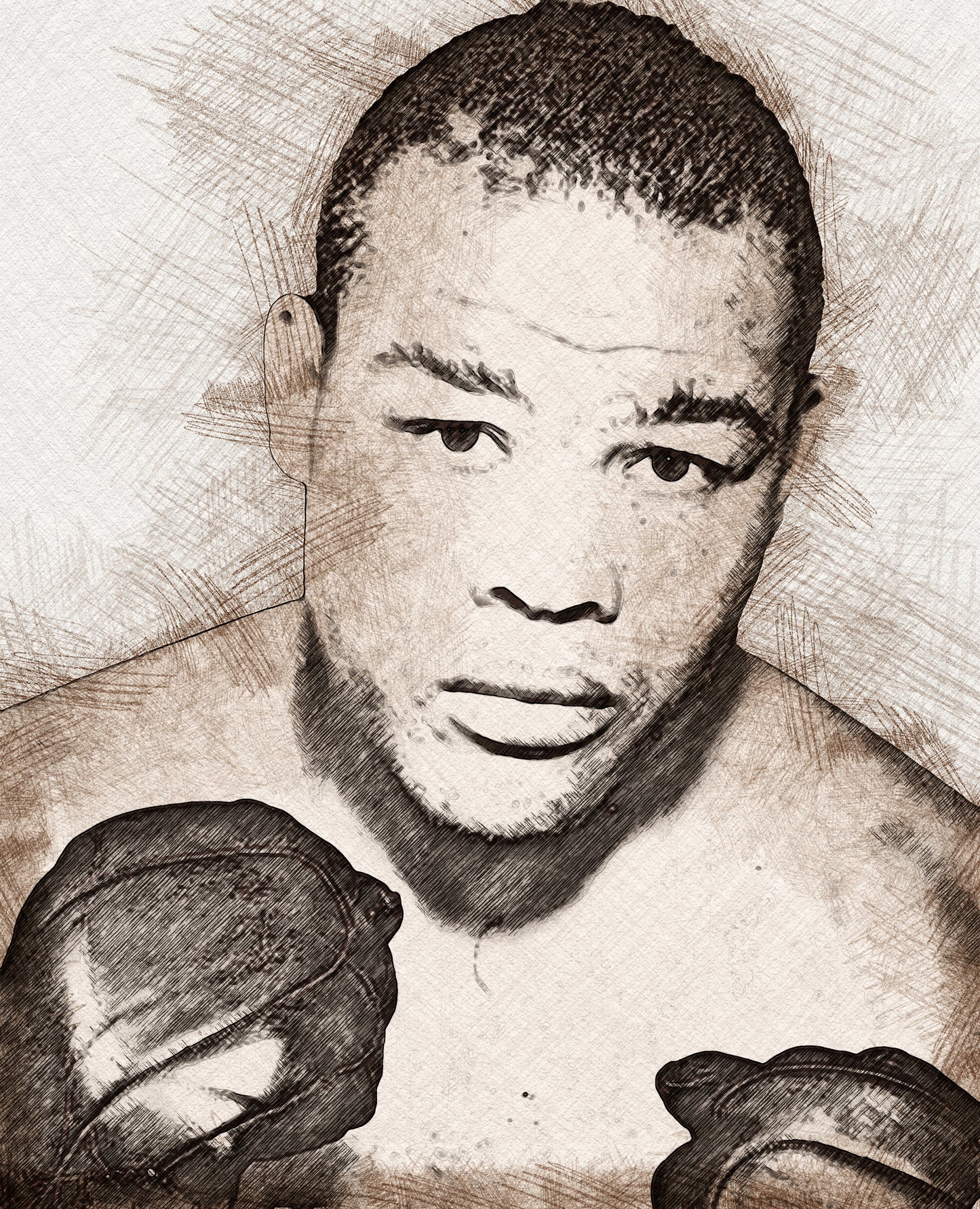 Joe Louis Pencil Print