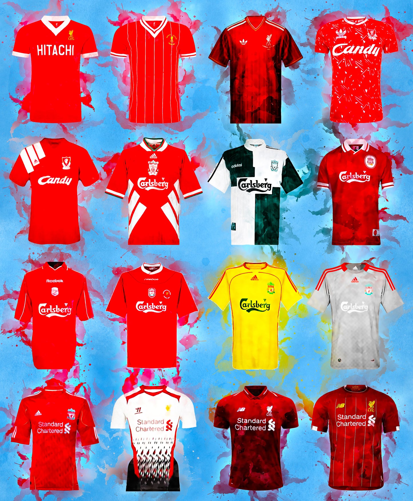 Liverpool Shirts ink drip print